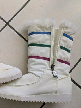 Vintage 80s 90s Danexx Fur Winter Snow Boots Retro Stranger Things 8 W/ TAGS
